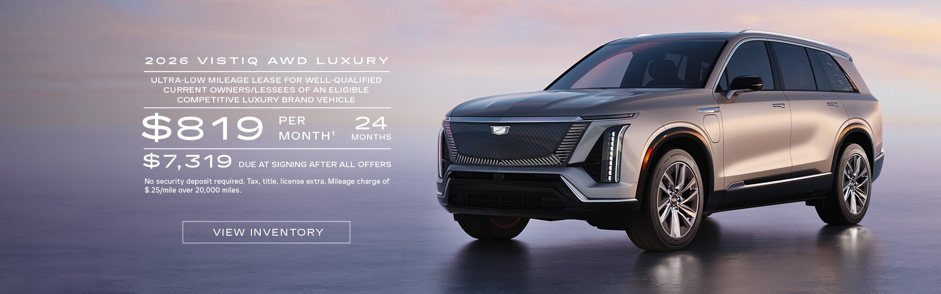 2026 VISTIQ AWD LUXURY. Ultra-low milege lease for well-qualified current owners/lessees of an el...